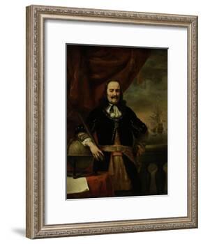 Michiel De Ruyter as Lieutenant-Admiral-Ferdinand Bol-Framed Art Print