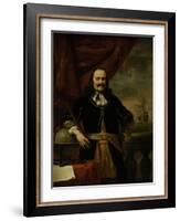 Michiel De Ruyter as Lieutenant-Admiral-Ferdinand Bol-Framed Art Print