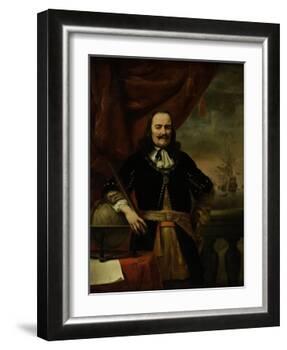 Michiel De Ruyter as Lieutenant-Admiral-Ferdinand Bol-Framed Art Print