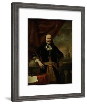 Michiel De Ruyter as Lieutenant-Admiral-Ferdinand Bol-Framed Art Print