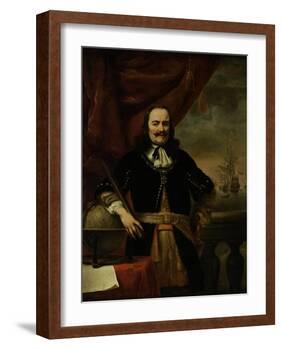 Michiel De Ruyter as Lieutenant-Admiral-Ferdinand Bol-Framed Art Print
