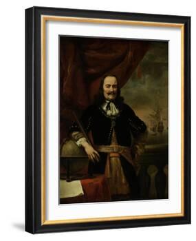 Michiel De Ruyter as Lieutenant-Admiral-Ferdinand Bol-Framed Art Print