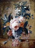 A Delft Vase with Flowers, C.1730-Michiel van Huysum-Framed Premier Image Canvas