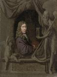 A Self-Portrait of the Artist in His Studio, 1670 (Oil on Canvas)-Michiel Van Musscher-Framed Giclee Print