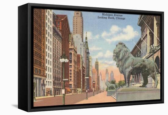 Michigan Avenue, Chicago, Illinois-null-Framed Stretched Canvas