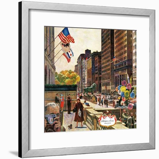 "Michigan Avenue, Chicago," October 15, 1960-John Falter-Framed Giclee Print