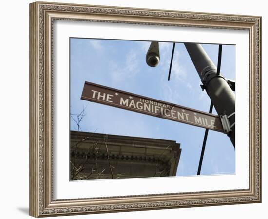 Michigan Avenue or the Magnificent Mile, Famous for Its Shopping, Chicago, Illinois, USA-R H Productions-Framed Photographic Print