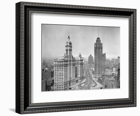 Michigan Avenue View in Chicago, Ca. 1925-null-Framed Photographic Print