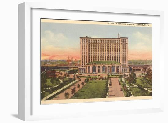 Michigan Central Station, Detroit, Michigan-null-Framed Art Print