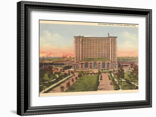 Michigan Central Station, Detroit, Michigan-null-Framed Art Print