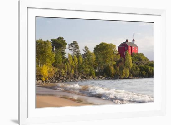 Michigan, Marquette. Marquette Harbor Lighthouse-Jamie & Judy Wild-Framed Premium Photographic Print