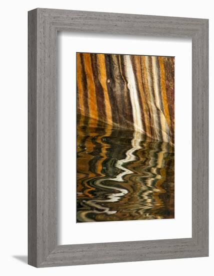 Michigan. Mineral Seep Wall Detail Along Shore of Lake Superior, Pictured Rocks National Lakeshore-Judith Zimmerman-Framed Photographic Print