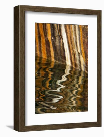 Michigan. Mineral Seep Wall Detail Along Shore of Lake Superior, Pictured Rocks National Lakeshore-Judith Zimmerman-Framed Photographic Print