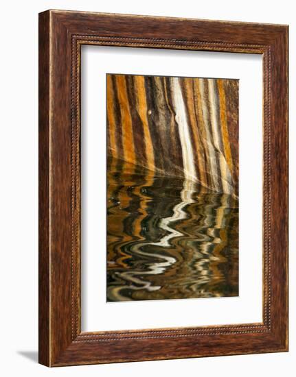 Michigan. Mineral Seep Wall Detail Along Shore of Lake Superior, Pictured Rocks National Lakeshore-Judith Zimmerman-Framed Photographic Print