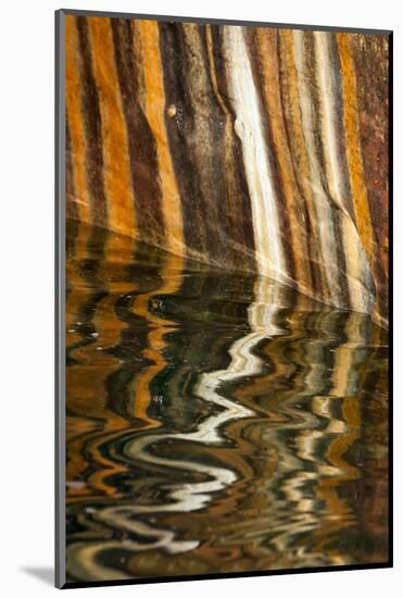 Michigan. Mineral Seep Wall Detail Along Shore of Lake Superior, Pictured Rocks National Lakeshore-Judith Zimmerman-Mounted Photographic Print