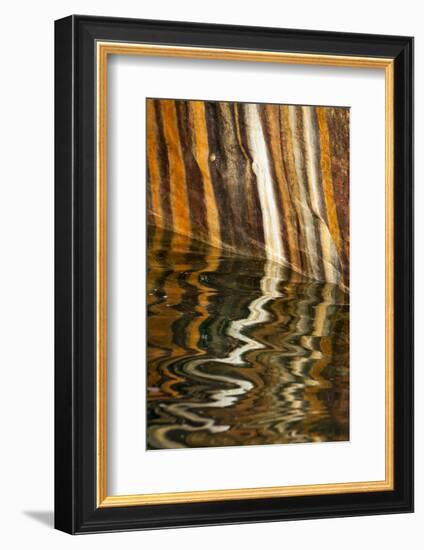 Michigan. Mineral Seep Wall Detail Along Shore of Lake Superior, Pictured Rocks National Lakeshore-Judith Zimmerman-Framed Photographic Print