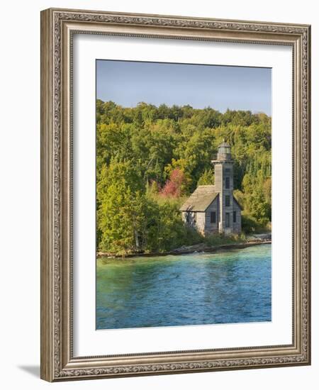 Michigan, Munising. Grand Island, East Channel Lighthouse-Jamie & Judy Wild-Framed Photographic Print