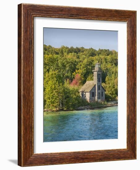 Michigan, Munising. Grand Island, East Channel Lighthouse-Jamie & Judy Wild-Framed Photographic Print