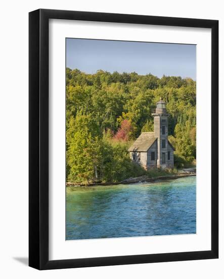 Michigan, Munising. Grand Island, East Channel Lighthouse-Jamie & Judy Wild-Framed Photographic Print