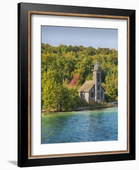 Michigan, Munising. Grand Island, East Channel Lighthouse-Jamie & Judy Wild-Framed Photographic Print