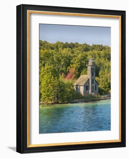 Michigan, Munising. Grand Island, East Channel Lighthouse-Jamie & Judy Wild-Framed Photographic Print