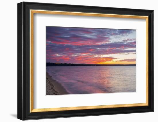 Michigan, Munising. Lake Superior at sunset-Jamie & Judy Wild-Framed Photographic Print