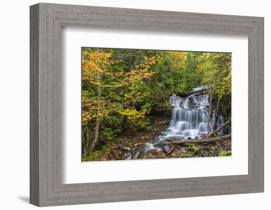 Michigan, Munising. Wagner Falls-Jamie & Judy Wild-Framed Photographic Print