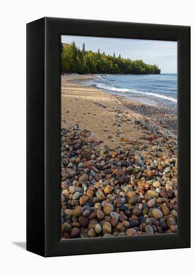 Michigan, Pictured Rocks National Lakeshore, Au Sable Point and Lake Superior-Jamie & Judy Wild-Framed Premier Image Canvas