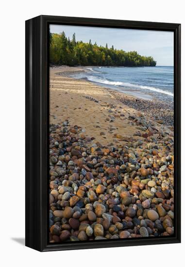 Michigan, Pictured Rocks National Lakeshore, Au Sable Point and Lake Superior-Jamie & Judy Wild-Framed Premier Image Canvas