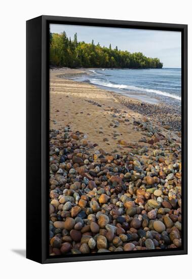 Michigan, Pictured Rocks National Lakeshore, Au Sable Point and Lake Superior-Jamie & Judy Wild-Framed Premier Image Canvas