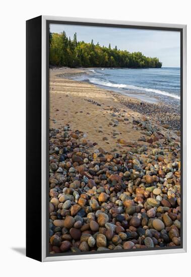 Michigan, Pictured Rocks National Lakeshore, Au Sable Point and Lake Superior-Jamie & Judy Wild-Framed Premier Image Canvas