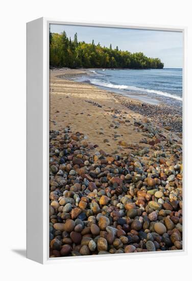Michigan, Pictured Rocks National Lakeshore, Au Sable Point and Lake Superior-Jamie & Judy Wild-Framed Premier Image Canvas