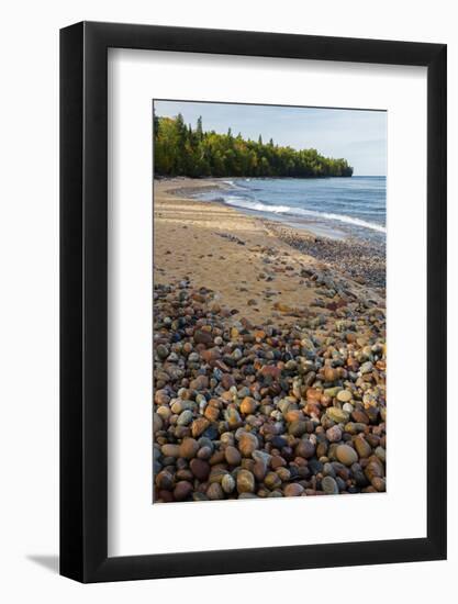 Michigan, Pictured Rocks National Lakeshore, Au Sable Point and Lake Superior-Jamie & Judy Wild-Framed Photographic Print