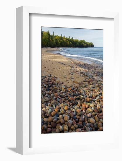 Michigan, Pictured Rocks National Lakeshore, Au Sable Point and Lake Superior-Jamie & Judy Wild-Framed Photographic Print