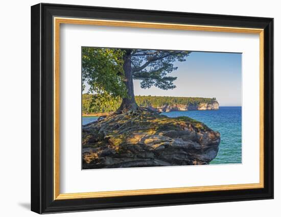 Michigan, Pictured Rocks National Lakeshore, Chapel Rock-Jamie & Judy Wild-Framed Photographic Print