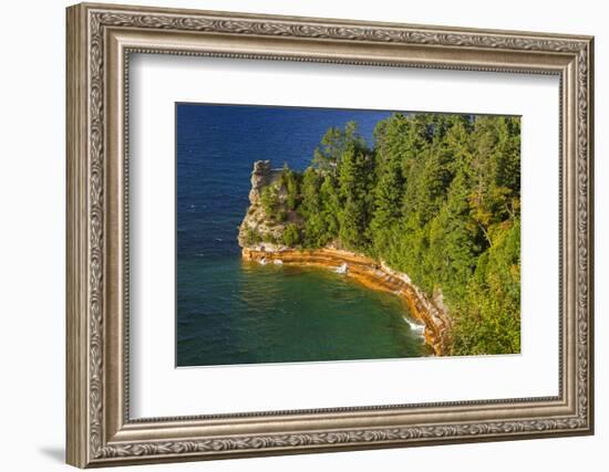 Michigan, Pictured Rocks National Lakeshore, Miners Castle-Jamie & Judy Wild-Framed Photographic Print