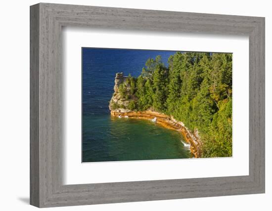 Michigan, Pictured Rocks National Lakeshore, Miners Castle-Jamie & Judy Wild-Framed Photographic Print