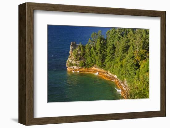 Michigan, Pictured Rocks National Lakeshore, Miners Castle-Jamie & Judy Wild-Framed Photographic Print