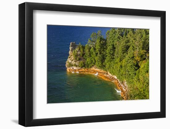 Michigan, Pictured Rocks National Lakeshore, Miners Castle-Jamie & Judy Wild-Framed Photographic Print