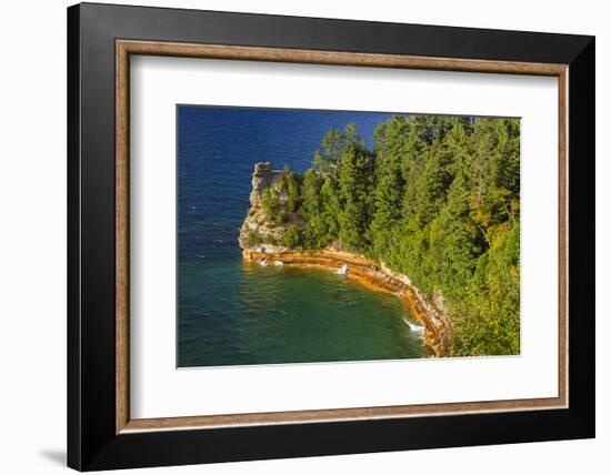 Michigan, Pictured Rocks National Lakeshore, Miners Castle-Jamie & Judy Wild-Framed Photographic Print