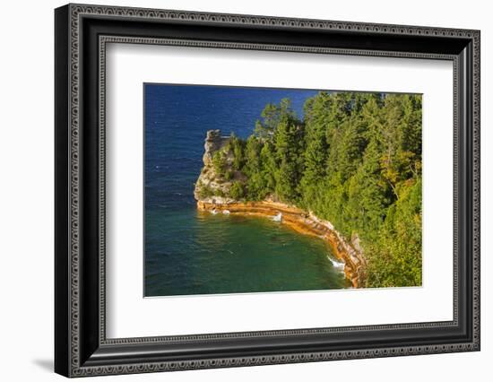 Michigan, Pictured Rocks National Lakeshore, Miners Castle-Jamie & Judy Wild-Framed Photographic Print