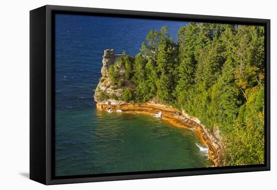 Michigan, Pictured Rocks National Lakeshore, Miners Castle-Jamie & Judy Wild-Framed Premier Image Canvas