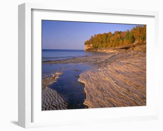 Michigan, Pictured Rocks National Lakeshore-John Barger-Framed Photographic Print