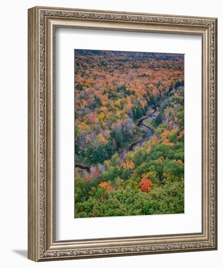 Michigan, Porcupine Mountains. the Big Carp River in Autumn-Julie Eggers-Framed Photographic Print