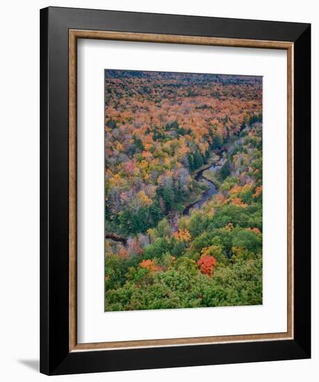 Michigan, Porcupine Mountains. the Big Carp River in Autumn-Julie Eggers-Framed Photographic Print