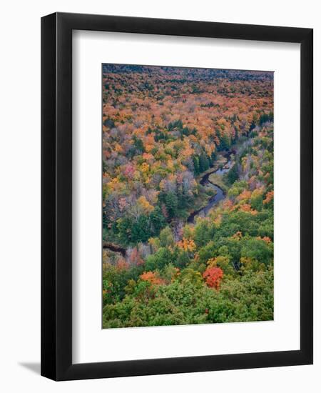 Michigan, Porcupine Mountains. the Big Carp River in Autumn-Julie Eggers-Framed Photographic Print