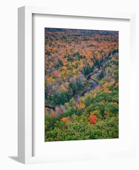 Michigan, Porcupine Mountains. the Big Carp River in Autumn-Julie Eggers-Framed Photographic Print