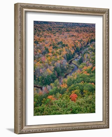 Michigan, Porcupine Mountains. the Big Carp River in Autumn-Julie Eggers-Framed Photographic Print