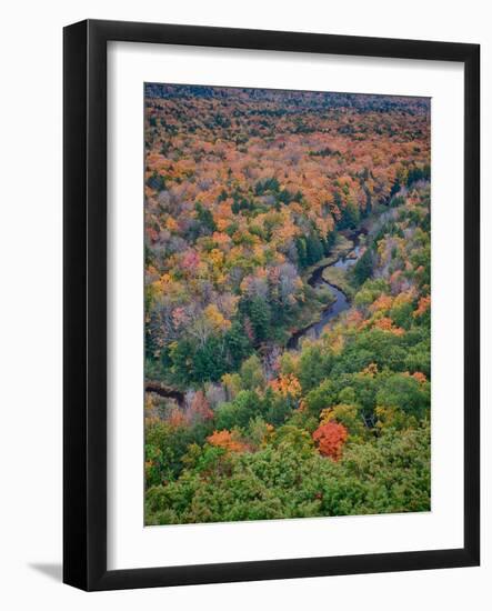 Michigan, Porcupine Mountains. the Big Carp River in Autumn-Julie Eggers-Framed Photographic Print