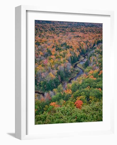 Michigan, Porcupine Mountains. the Big Carp River in Autumn-Julie Eggers-Framed Photographic Print